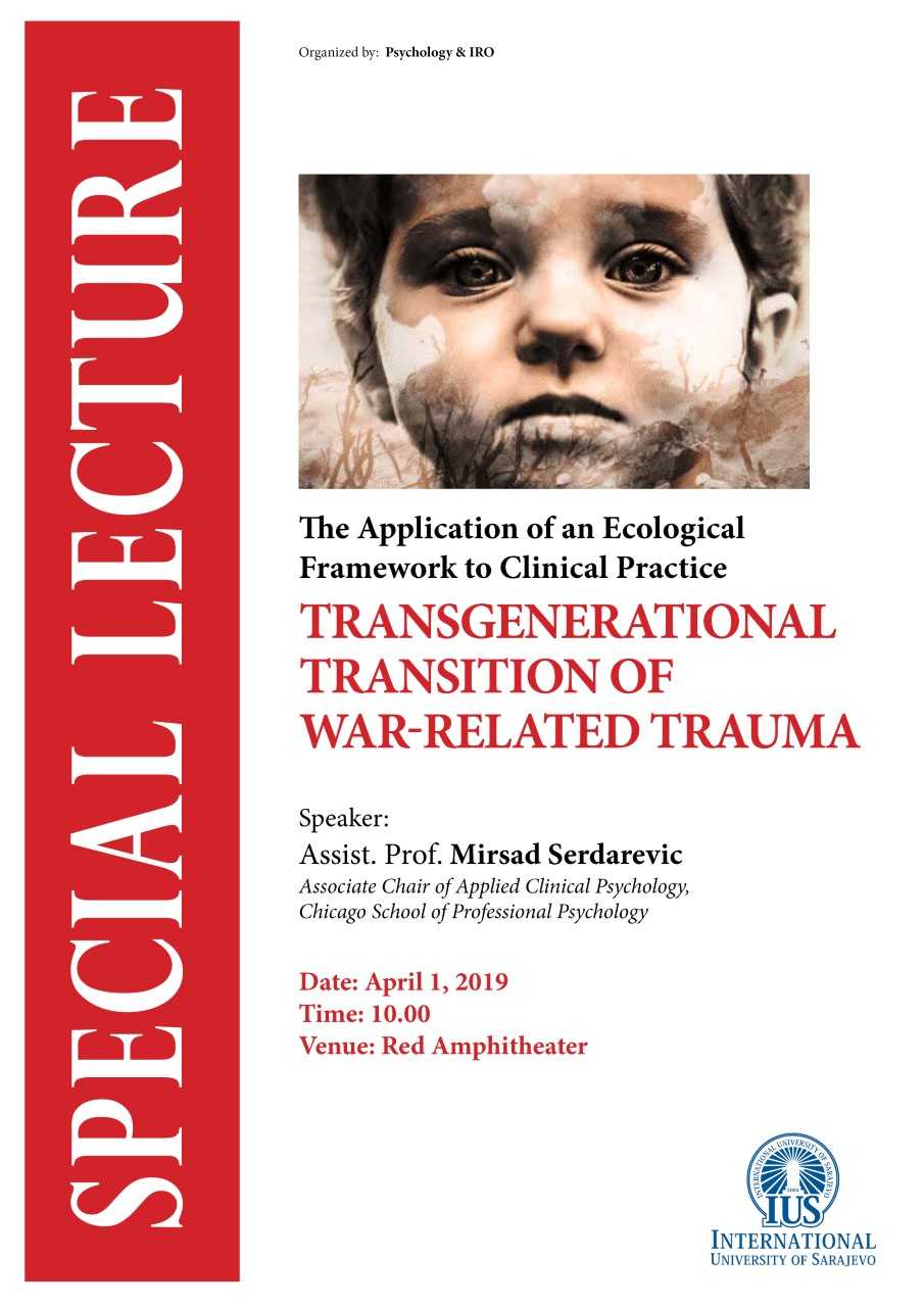 Lecture: "Transgenerational Transition of War-Related Trauma"