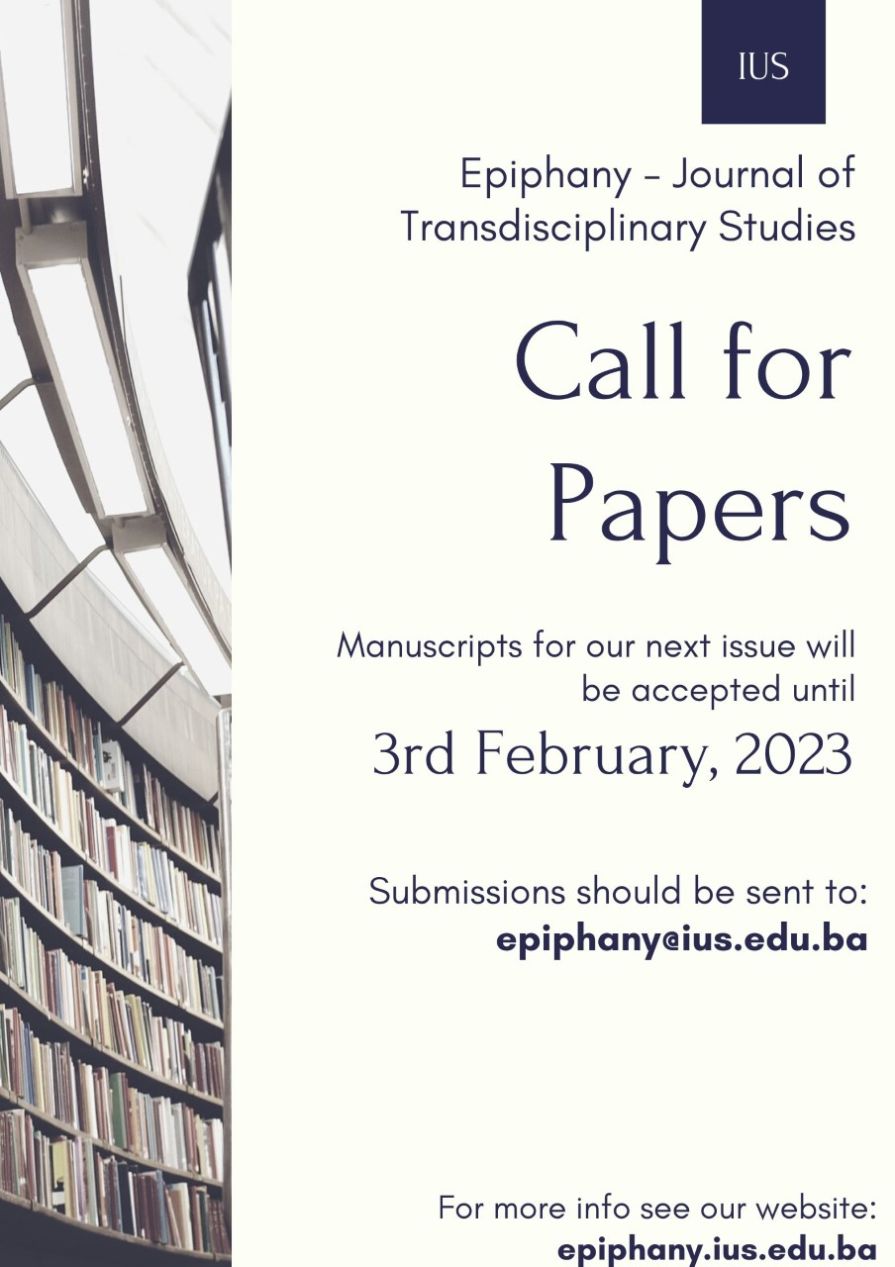 Epiphany - Journal of Transdisciplinary Studies - CALL FOR PAPERS
