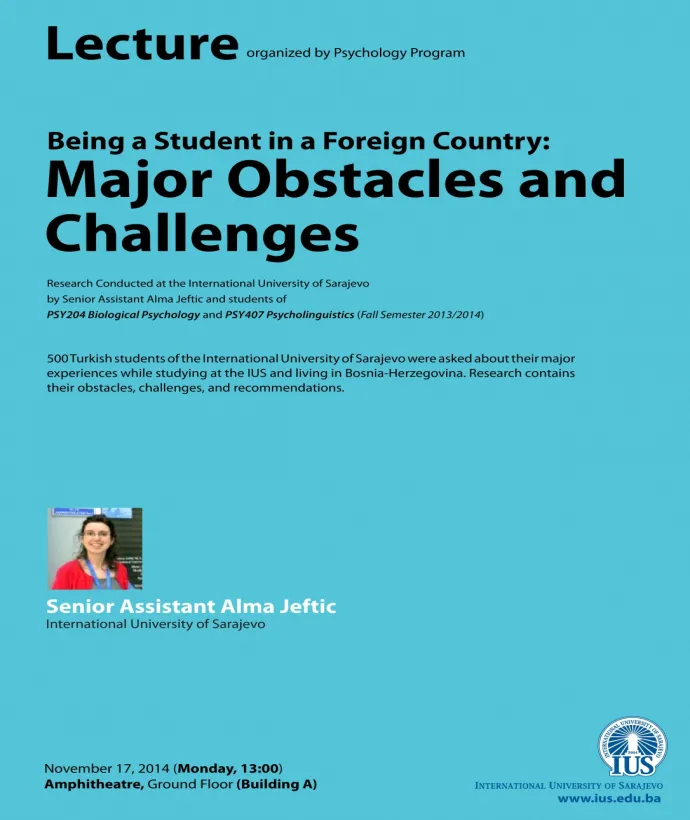 Being a Student in a Foreign Country: Major Obstacles and Challenges