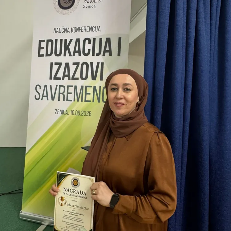 Assistant Prof. Dr. Mersiha Jusić Receives Recognition for Scientific Excellence at International Conference